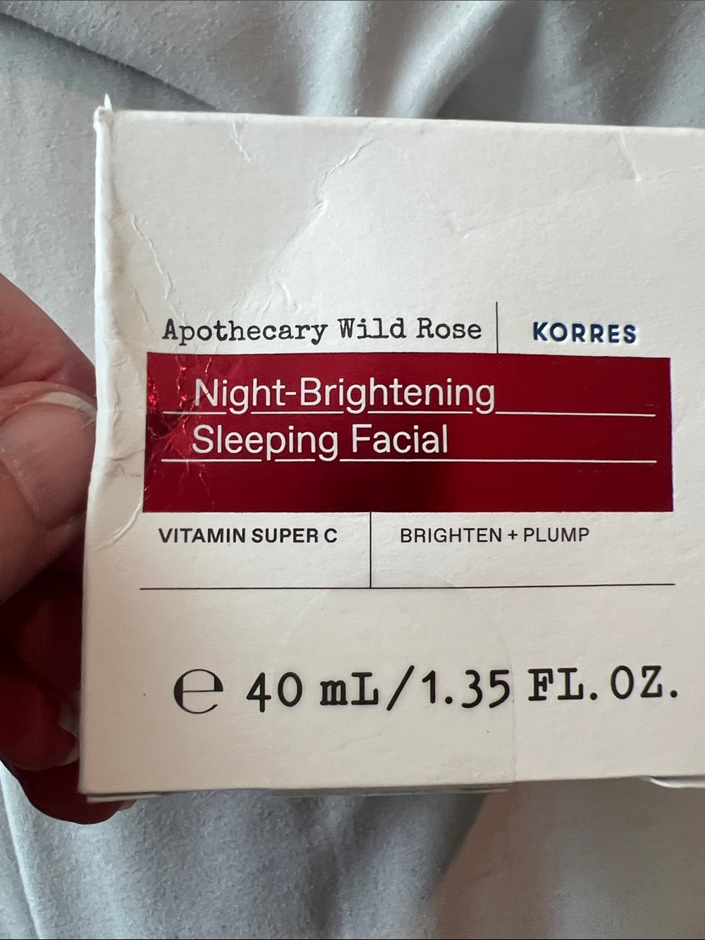 Korres Night-Brightening Sleeping Facial - White & Red Packaging